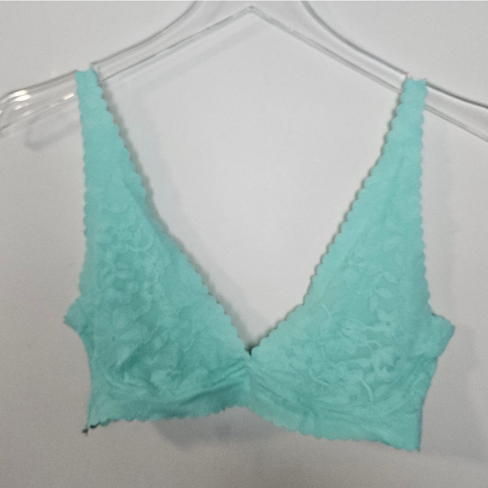 Anthropologie Martine Scalloped Lace Bralette Seafoam Green Small